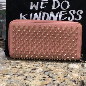 Christian Louboutin Pink and Gold Wallet EUC